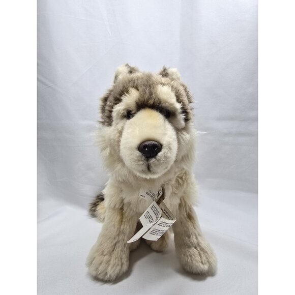 World Wildlife Fund WWF Gray Timber Wolf Plush Stuffed Toy- Realistic Looking - Picture 5 of 15